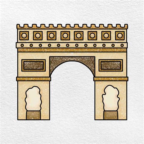 Arc De Triomphe Drawing Easy Helloartsy