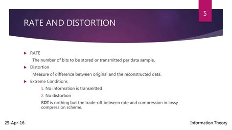 Rate Distortion Theory PPT