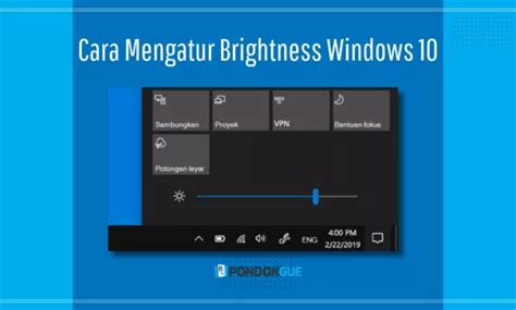 6 Cara Mengatur Brightness Windows 10 Pondokgue