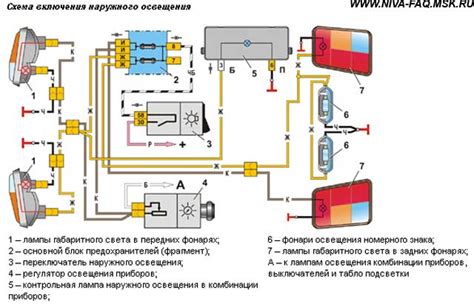 Ваз 2104 схема подключения задних фонарей ваз