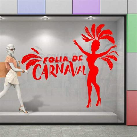 Adesivo Para Vitrine Folia De Carnaval Fran Adesivos De Parede