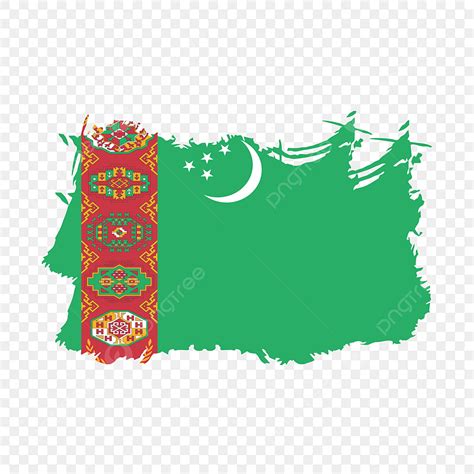 Turkmenistan Flag Clipart Hd PNG Turkmenistan Flag Brush Isloated