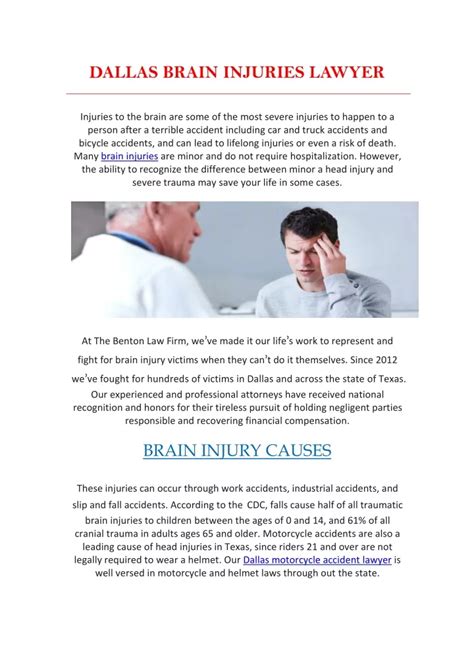 Ppt Brain Injuries Attorney In Dallas Powerpoint Presentation Free Download Id 10049532