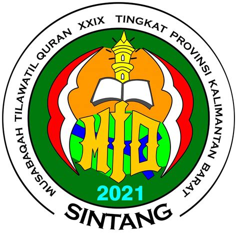 Logo MTQ XXIX Provinsi Kalimantan Barat Tahun 2021 LPTQ Kalbar