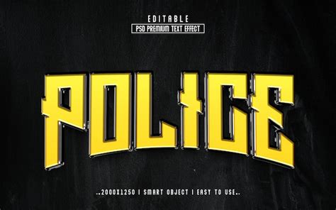 D Police Psd Style D Effet De Texte Modifiable Psd Premium