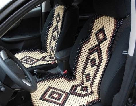 Pair Beaded Car Seat Cover Black With Headrest Front Universal Etsy