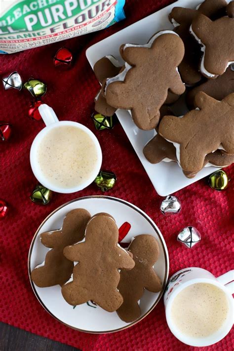 Soft Chewy Gingerbread Cookies With Eggnog Cream Filling Cake N Knife