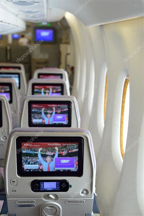 Emirates Airbus A380 aircraft interior – Stock Editorial Photo ...