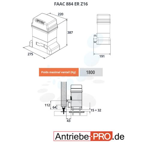 Faac Er Z V Moteur Pour Portails Coulissants