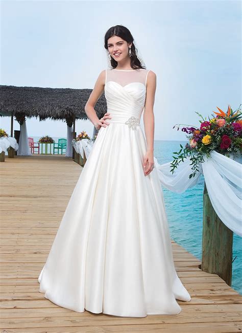 Sincerity Wedding Dress Style Circular Satin Ball Gown Features