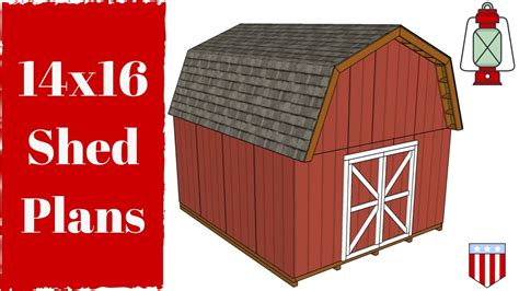 14x16 Gambrel Shed Plans Youtube