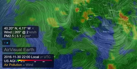 Mira En Tiempo Real El Flujo De Contaminación Del Aire Alrededor Del