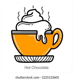 Hot Chocolate Icon Concept Stock Vector Royalty Free 2225123605 Shutterstock
