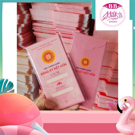 Xấp 10 Lì Xì giấy chứng nhận kết hôn hot trend 2024 mới nhất Shopee Việt Nam