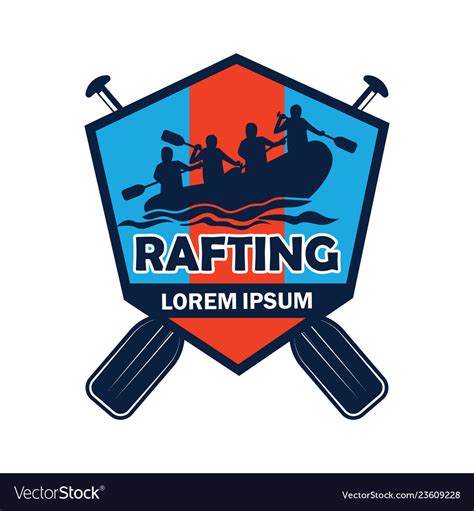 Rafting logo with text space for your slogan Vector Image