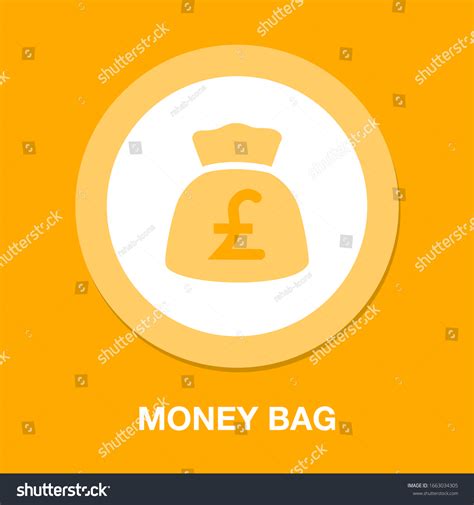 English Pound Money Bag Illustration Vector Stock Vector Royalty Free