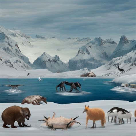 Antarctica Landscape With Animals by subtlelines on DeviantArt