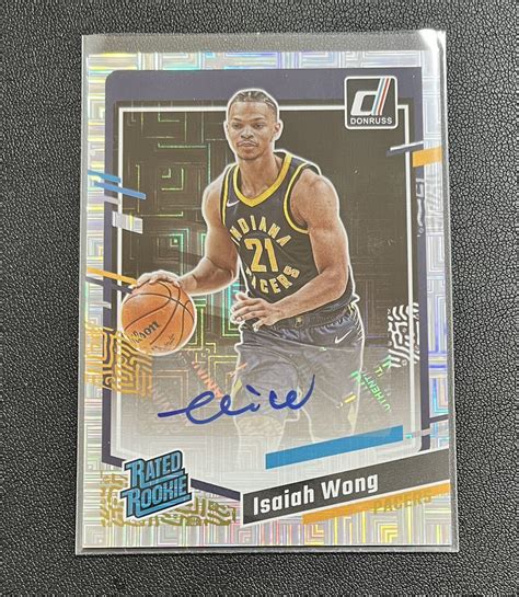 Donruss Nba Isaiah Wong Pacers Rc Auto Choice Rated Rookie