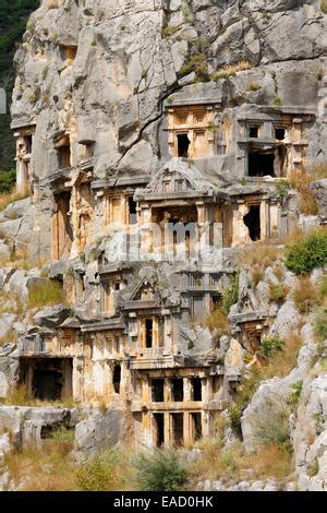 Lycian rock tombs, Myra (Demre), Turkey Stock Photo - Alamy