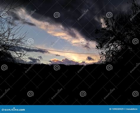 Scary clouds, dramatic sky stock image. Image of scary - 109030929