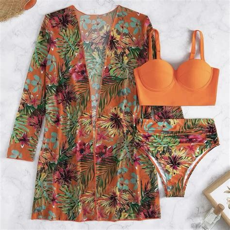 Pack Underwire Bikini High Waist Swimwear Women Push Up Swimsuit