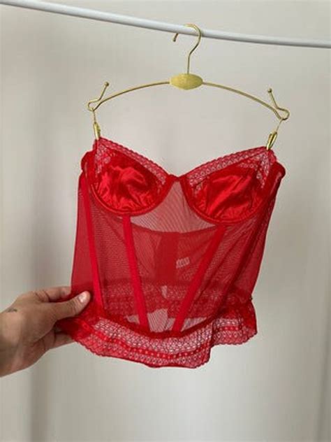 Women S Underwear Set Fantasy Underwear Bra Set Red Underwear Red Fancy Wear Amour Bustier