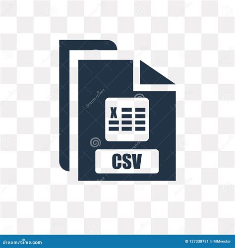 Csv Vector Icon Isolated On Transparent Background Csv Transpa Stock