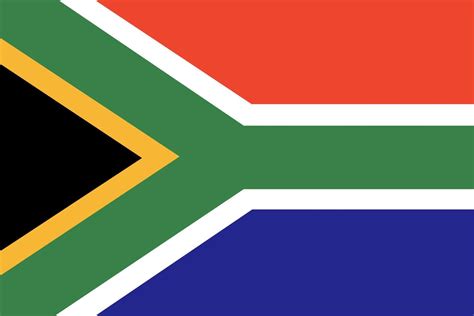 South Africa flag. Official colors and proportions. National South ...