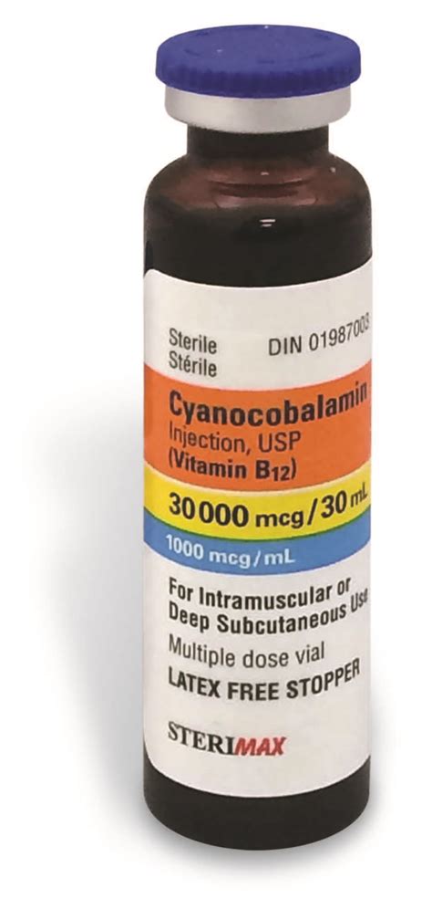 Cyanocobalamin Vitamin B12 1000mcg Ml Injectable 30ml « Medical Mart