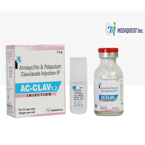 Mediquest Inc Amoxicillin Potassium Clavulanate Injection IP At 10000