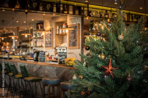 Christmas Restaurant Stock Photo | Adobe Stock