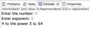 C Program To Calculate The Power Of A Number