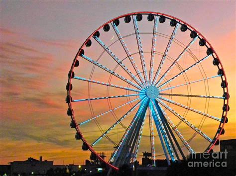 Ferris Wheel Sunset Photograph By Eve Spring Fine Art America