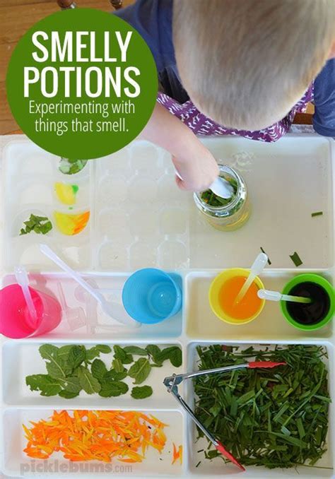 Experimenting with Things that Smell. - Picklebums | Science for kids ...