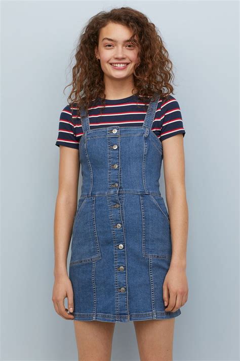 Overall Dress Denim Blue Ladies Handm Us Overall Dress Denim