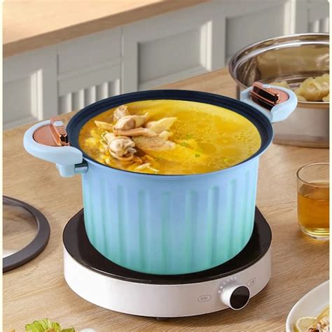 Non Stick Cooking Pots 10L Large Capacity Boiling Pot Soup Meat Pot Ki ...