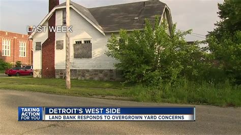 Detroit Land Bank cleans up around abandoned home after Action News story