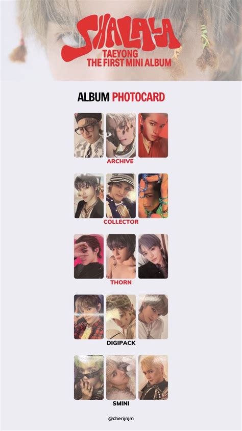 Template NCT TAEYONG SHALALA Album Photocard Nct Gambar Pacar Animasi