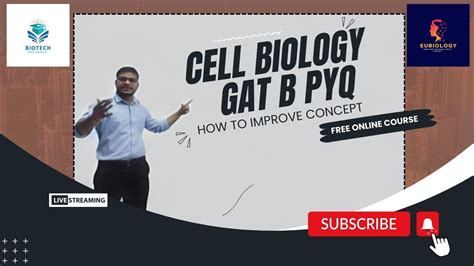 Cell Biology Mcqs 1 For Gat B Iit Jam 2024 Special Test Series Youtube