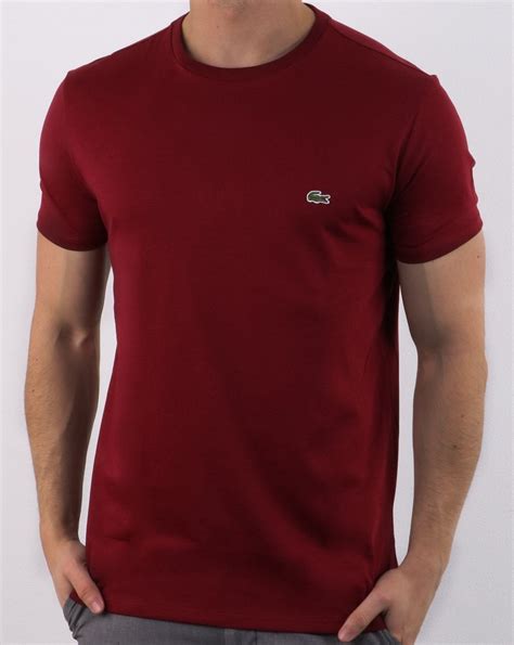 Lacoste T Shirt In Deep Red 80s Casual Classics