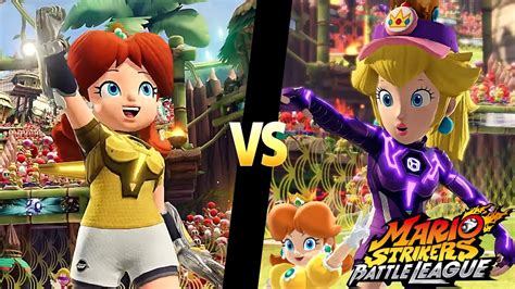 Mario Strikers Battle League Team Daisy Vs Team Peach Hard Cpu Youtube