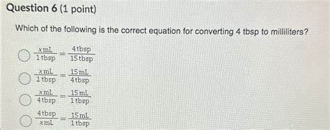 Solved Question 6 1 ﻿pointwhich Of The Following Is The