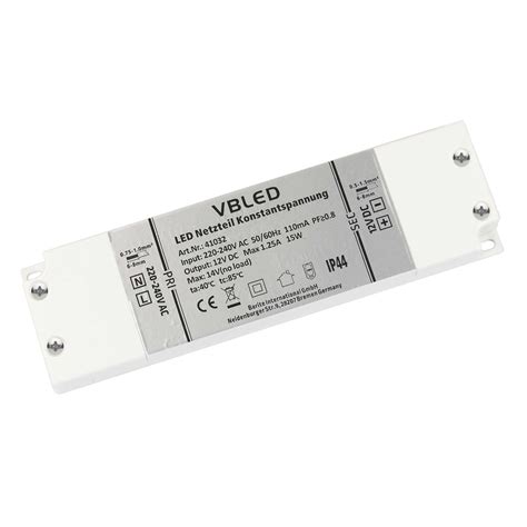 LED Driver 12VDC LED Voeding Constante Spanning 12V DC 15W Ultra