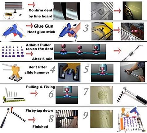HiYi Herramientas para auto Equipo de Reparación de abolladuras 9
