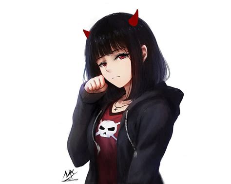 Devil Cute Anime Girl Art Standard 5 4 Fullscreen Cute Demon