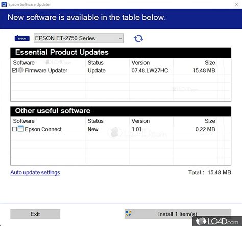 Epson Software Updater Screenshots