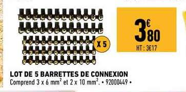 Promo Lot De 5 Barrettes De Connexion Chez Brico Cash ICatalogue Fr