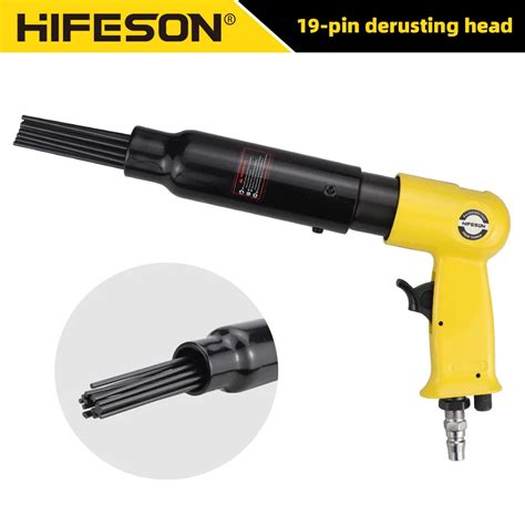 HIFESON Pneumatic Air Needle Scalers Rust Removal Gun 150Y Air Hammer