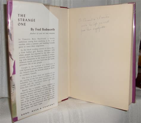 THE STRANGE ONE by Bodsworth, Fred: Near Fine Hardcover 1st Edition