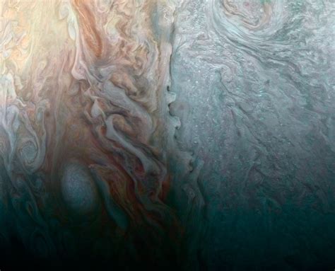 New Juno Spacecraft Image Of Jupiter When Jovian Light And Dark Collide